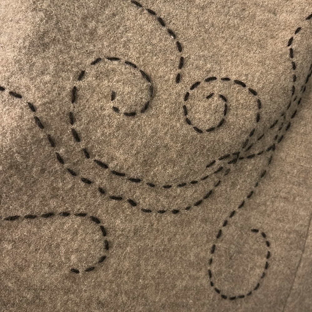 Anthropologie Tan Cardigan with brown Accents 100% wool - Picture 7 of 11